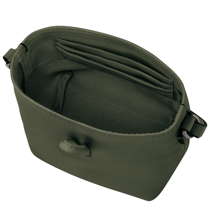 Umhängetasche XS Le Roseau Essential Leder - Khaki | Longchamp DE