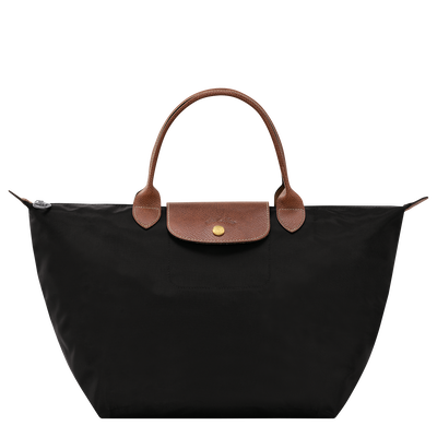 Handtasche M Le Pliage Original , Recyceltes Canvas - Schwarz