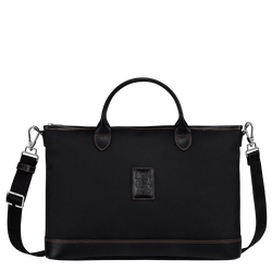 Boxford S Briefcase , Black - Recycled canvas
