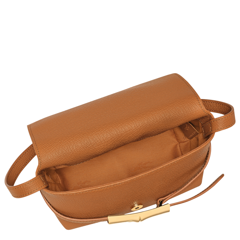 Le Smart S Crossbody bag , Caramel - Leather  - View 4 of  5
