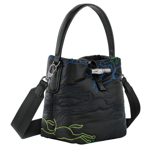 Roseau Essential S Bucket bag , Black - Canvas - View 3 of  5