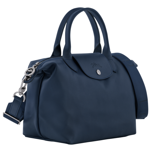 Le Pliage Xtra S Handbag , Navy - Leather - View 3 of  5