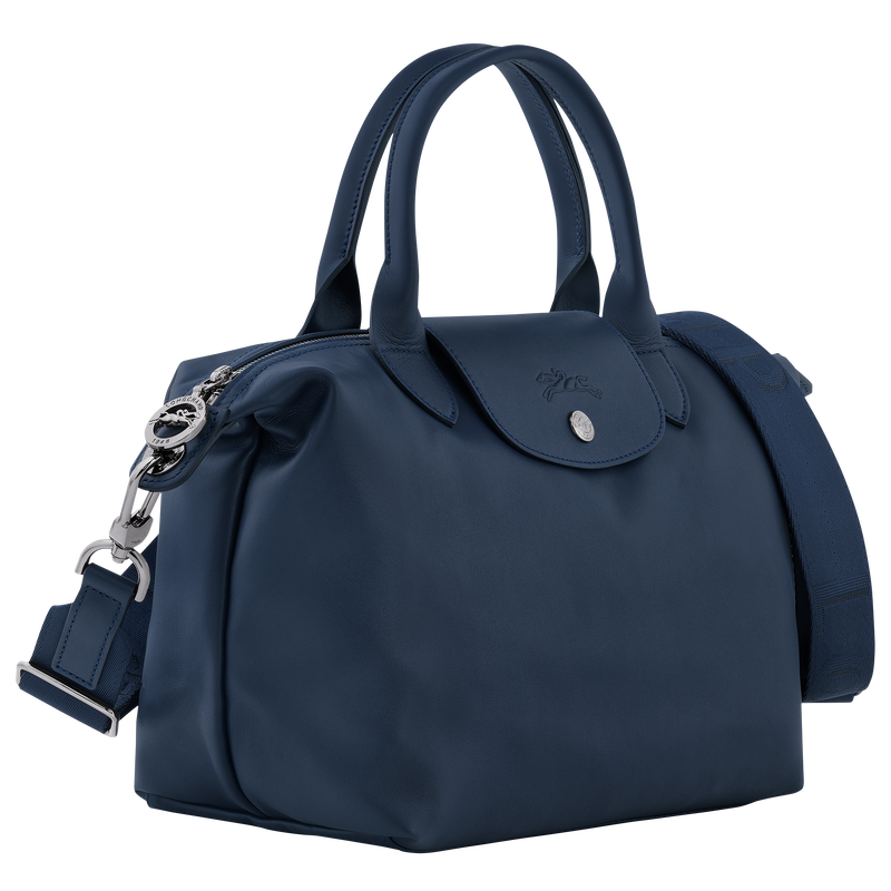 Le Pliage Xtra S Handbag , Navy - Leather  - View 3 of  5
