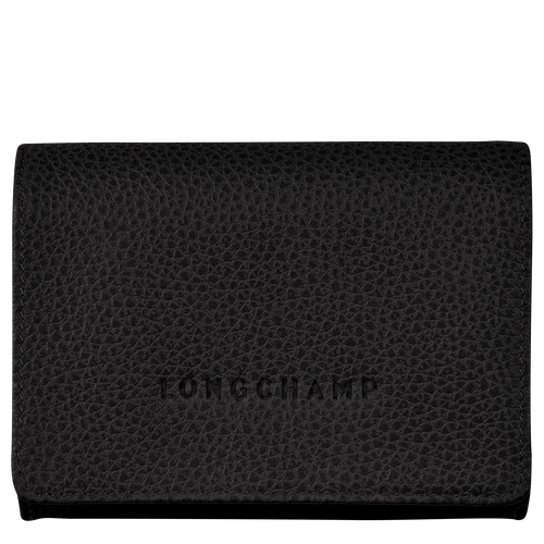 Le Foulonné Coin purse Black - Leather | Longchamp US