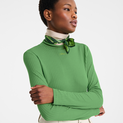 La Maison Unique Silk scarf 70 , Heritage Green - Silk