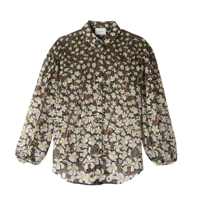 Shirt , Khaki - Voile