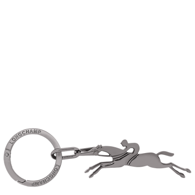 Cavalier Longchamp Keyring , Black - Metal