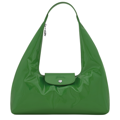 Sac port&eacute; &eacute;paule L Le Pliage Xtra , Cuir - Matcha