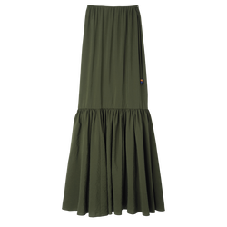 Long skirt , Khaki - Crepe