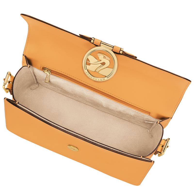 Box-Trot M Crossbody bag , Apricot - Leather  - View 5 of  6