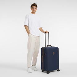 Boxford L Suitcase , Blue - Recycled canvas