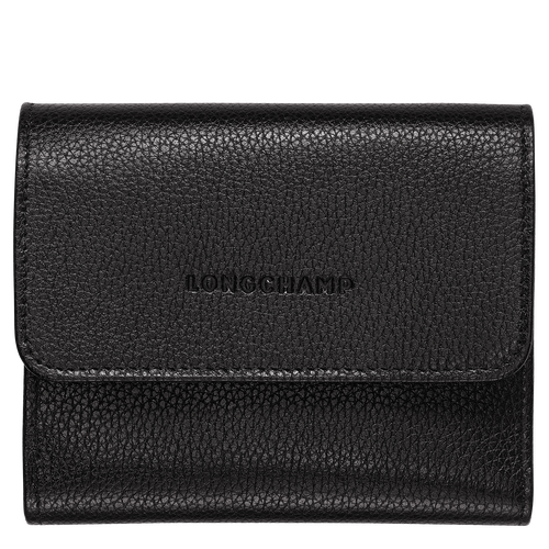 Compact wallet Le Foulonné Black (30000021047) | Longchamp US Compact wallet Le Foulonné Black (30000021047) | Longchamp US