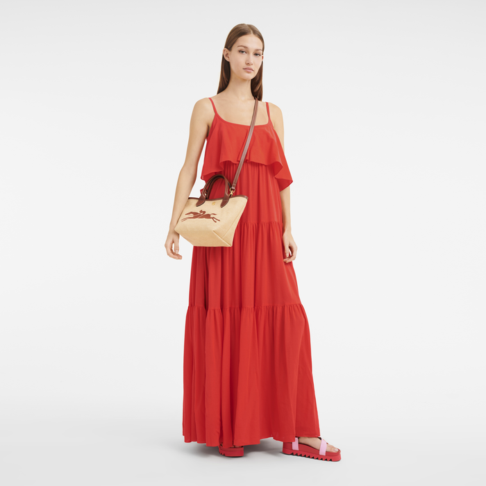 Le Panier Pliage Bolso con asa superior S, Marrón