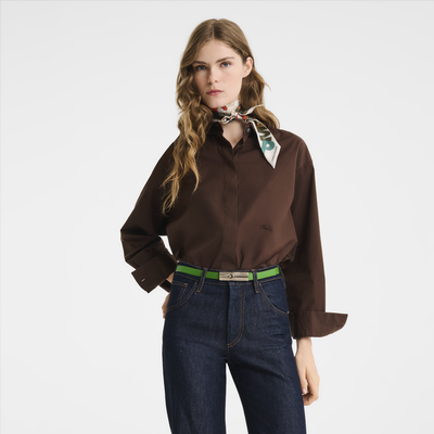 Ladies' belt , Matcha - Leather