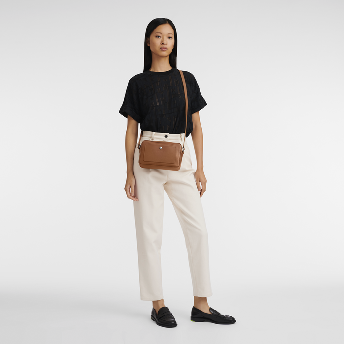 Crossbody bag Le Foulonné Caramel (10091021F72) | Longchamp US Crossbody bag Le Foulonné Caramel (10091021F72) | Longchamp US