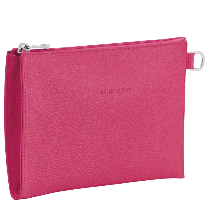 Pochette Le Foulonné Rose/Argent (L2541021018) | Longchamp FR Pochette Le Foulonné Rose/Argent (L2541021018) | Longchamp FR