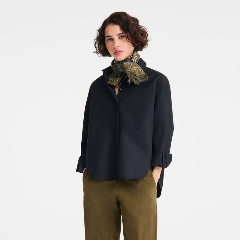 French Bandana Stole , Olive/Tundra - Wool blend  - View 1 of  1