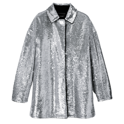 Coat , Silver - Sequin