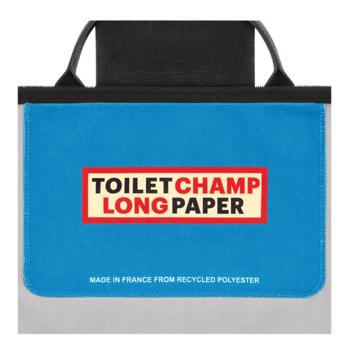 Reisetasche S Longchamp x ToiletPaper , Canvas - Wolkenblau - Ansicht 5 von 5