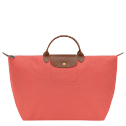 Le Pliage Original L Travel bag , Strawberry - Recycled canvas