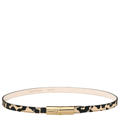 Le Roseau 女士腰帶 , Black/Beige - 皮革