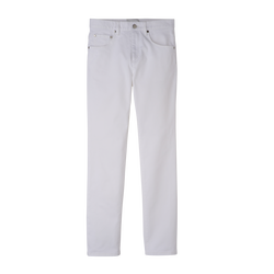 Trousers , White - Gabardine