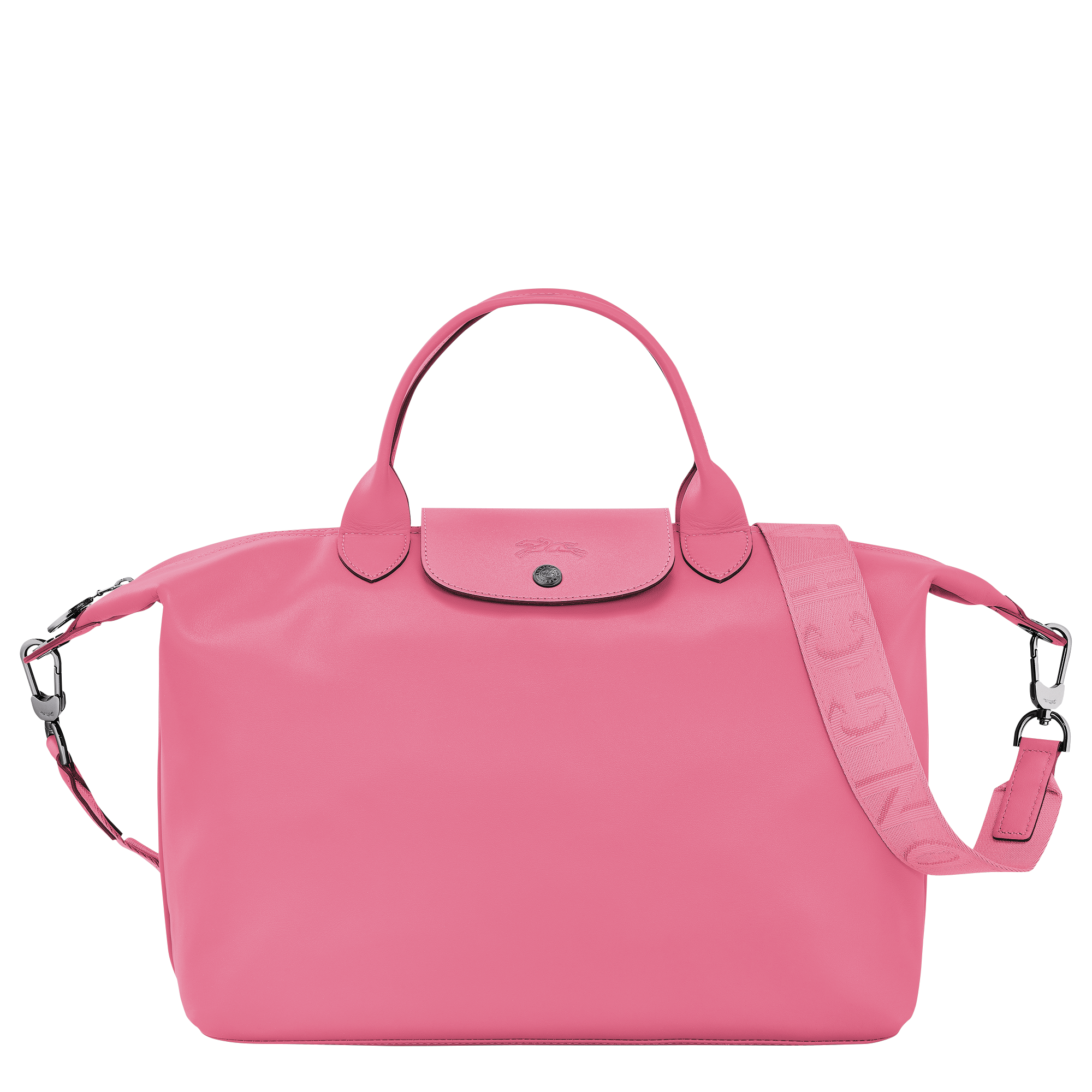 Longchamp Le Pliage Cuir Backpack in Pink