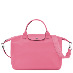 Le Pliage Xtra Tas met handgreep aan de bovenkant L , Roze - Leder