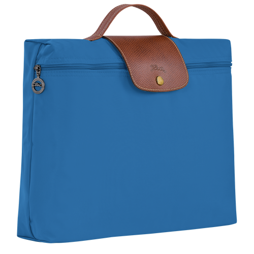 Le Pliage Original S Briefcase , Cobalt - Recycled canvas - View 3 of  6