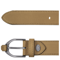 Longchamp 3D Ladies' belt , Tobacco - Leather