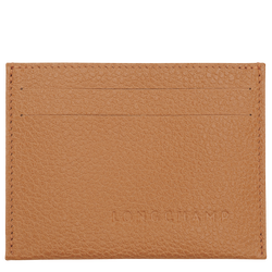 Le Foulonn&eacute; Card holder , Pecan - Leather