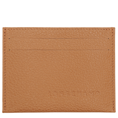Le Foulonn&eacute; Card holder , Pecan - Leather