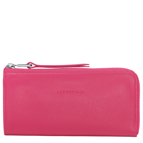 Le Foulonné Long wallet with zip around, Pink