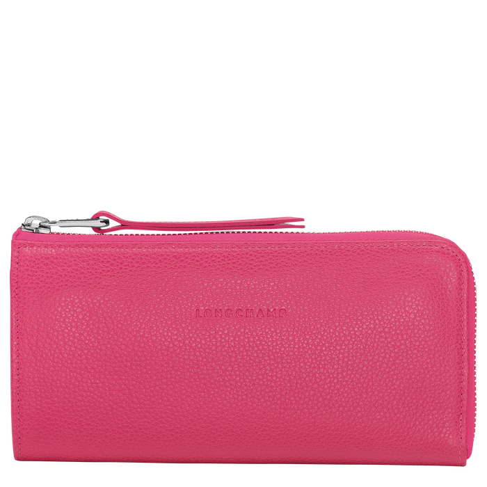 Le Foulonné Long wallet with zip around, Pink