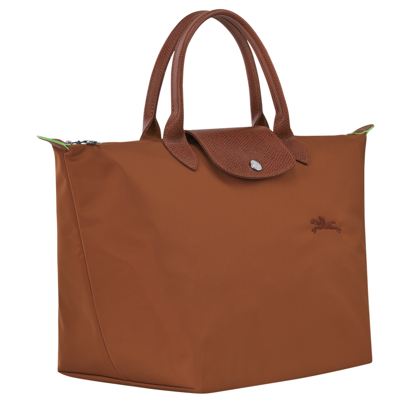 Le Pliage Green M Handbag , Cognac - Recycled canvas  - View 3 of  6