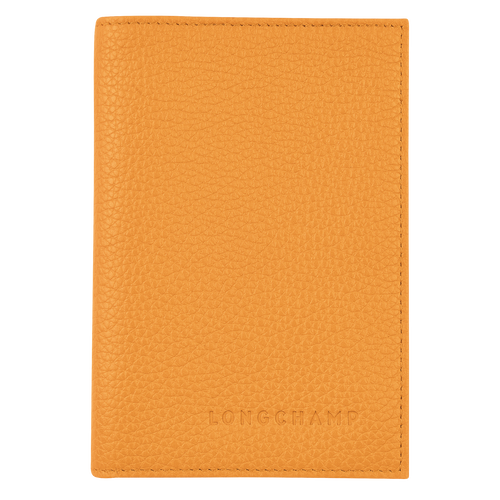 Le Foulonné Passport cover Apricot - Leather | Longchamp US