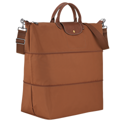 Le Pliage Original Travel bag expandable , Cognac - Recycled canvas