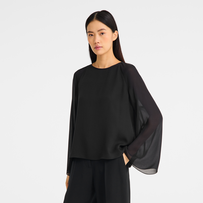 null Bluse, Schwarz