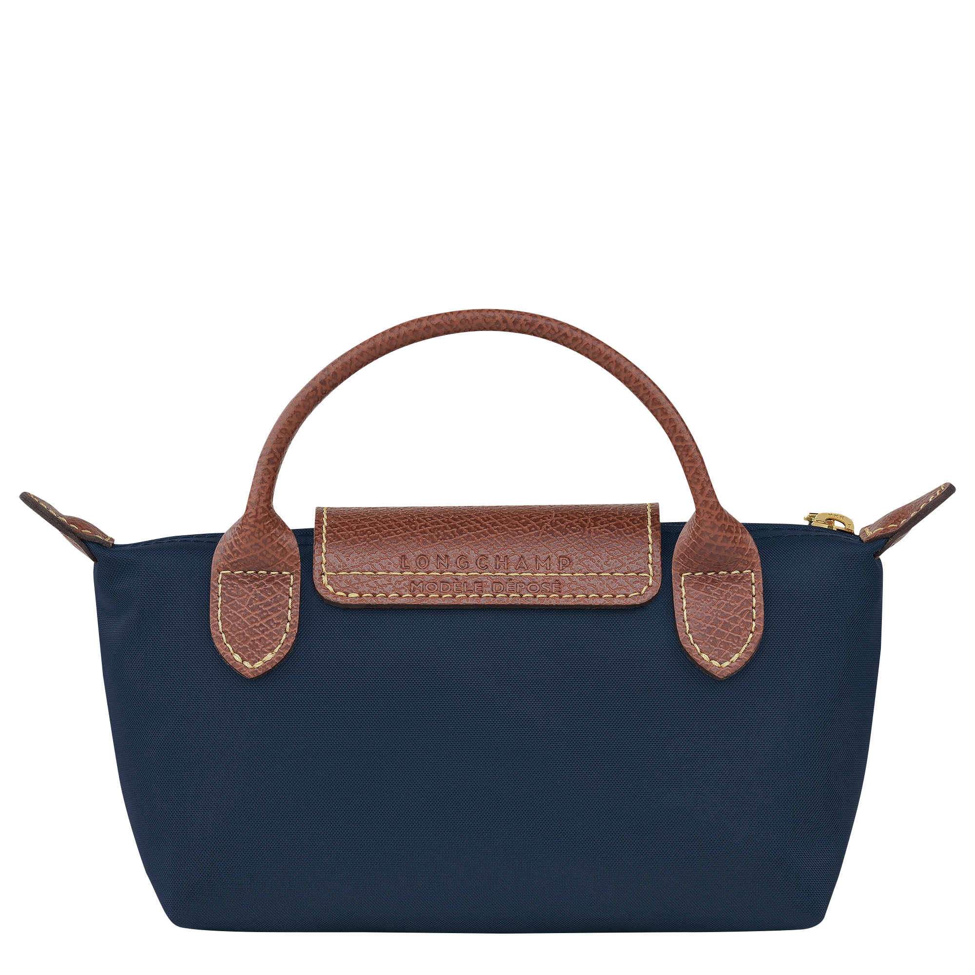 Le Pliage Original Pouch with handle Navy - Recycled canvas Le Pliage Original Pouch with handle Navy - Recycled canvas
