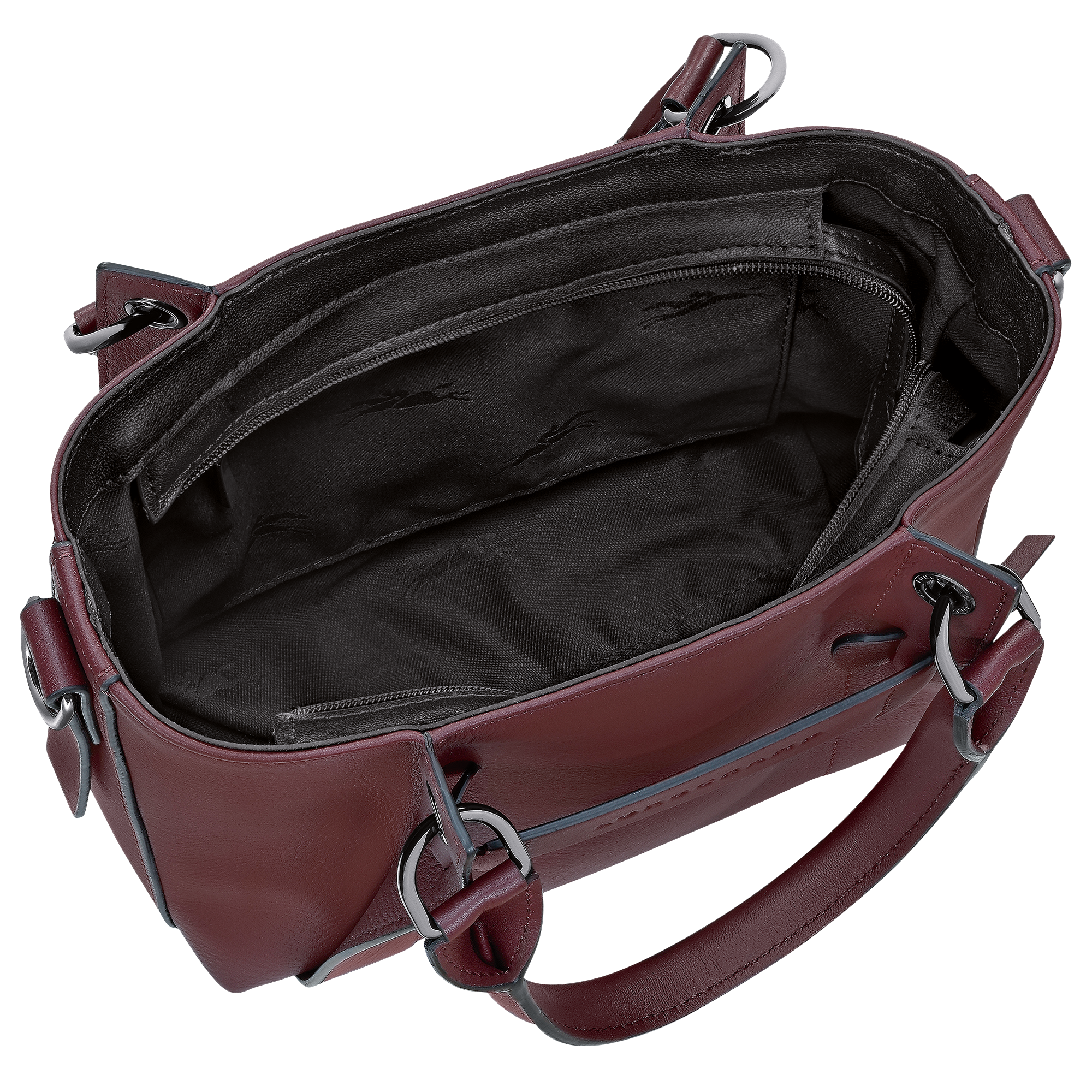 Longchamp 3D Tas met handgreep aan de bovenkant S, Bordeauxrood