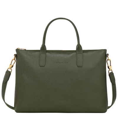 Le Foulonné Briefcase S, Khaki