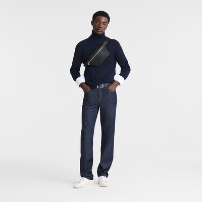 Le Foulonn&eacute; M Belt bag , Black - Leather