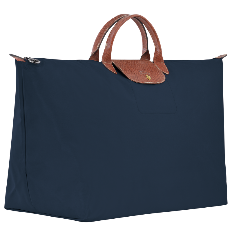 Reisetasche M Le Pliage Original , Recyceltes Canvas - Marine  - Ansicht 3 von 7