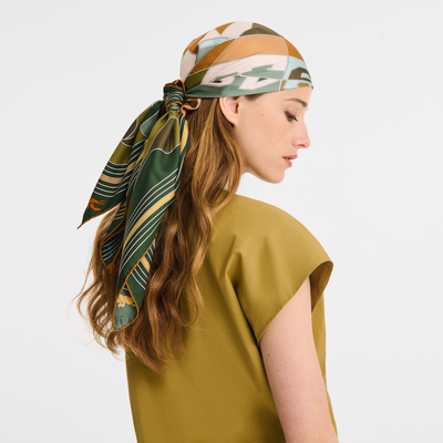 Foulard di seta 90 Longchamp League , OTHER - Moscata