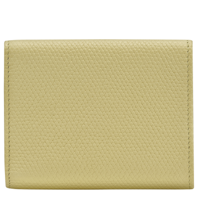 Portefeuille compact Le Roseau , Cuir - Pistache