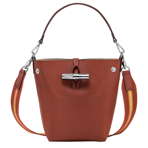 Le Roseau XS Bucket bag , Mahogany - Leather - View 1 of  5