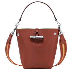 Roseau XS Bucket bag , Mahogany - Leather