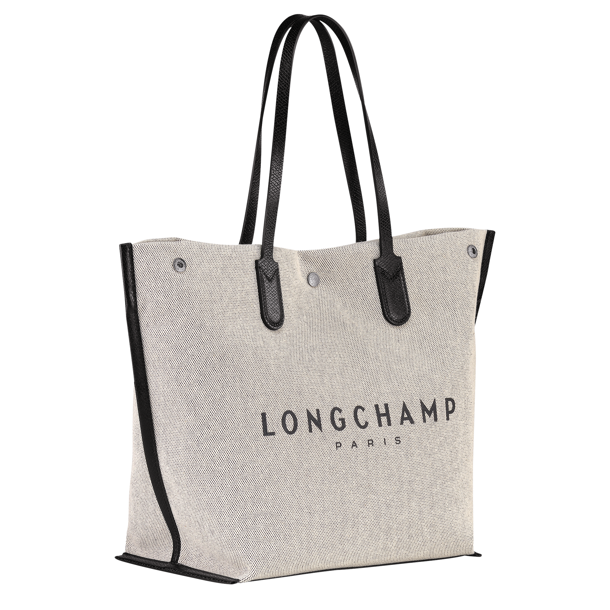 Longchamp Small Roseau Leather Tote Bag - Grey for Women