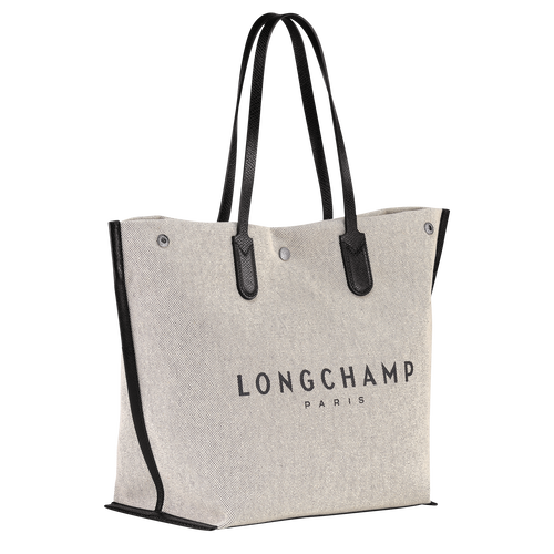 Longchamp beige Canvas Roseau Shoulder Bag