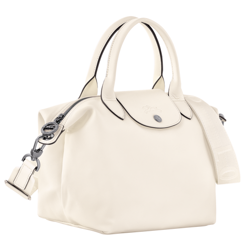 Le Pliage Xtra S Handbag , Ecru - Leather - View 3 of  6